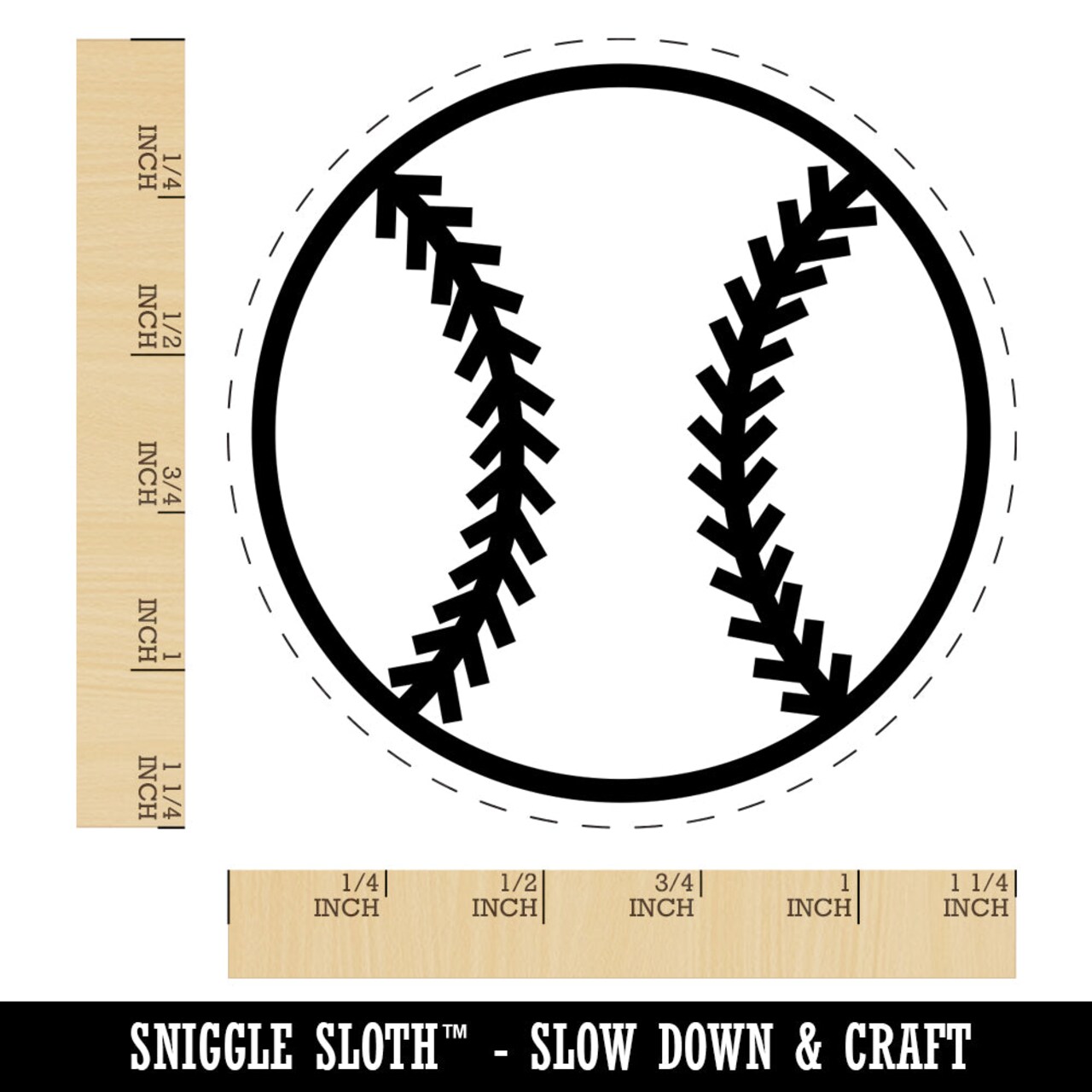 Baseball Softball Rubber Stamp for Stamping Crafting Planners